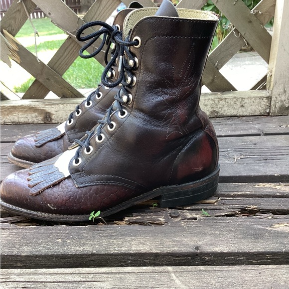 Vintage Leather Roper Boots | Size 6 1/2 | Cowboy & Western Boots - Picture 3 of 10